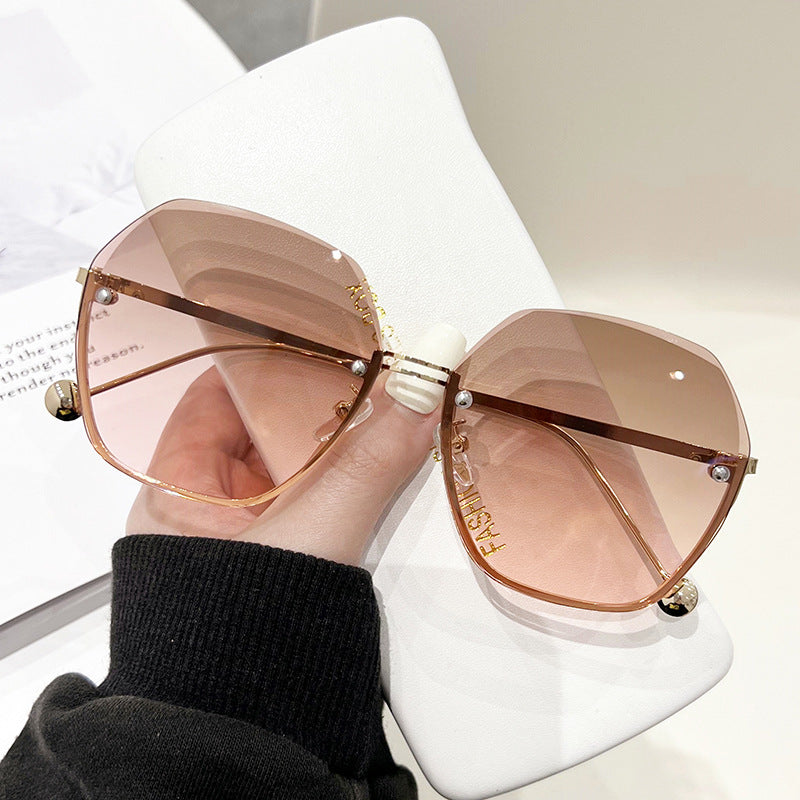 Damen große geometrische Sonnenbrille Brehn