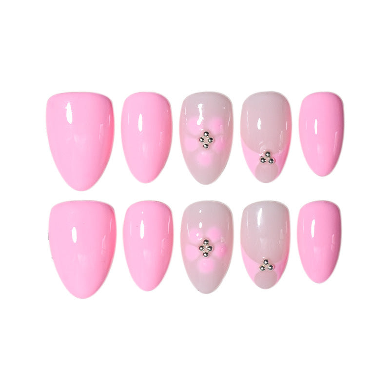 Elegante Blumen Press-On Nagelset Brehn
