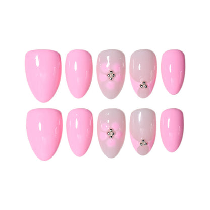 Elegante Blumen Press-On Nagelset Brehn