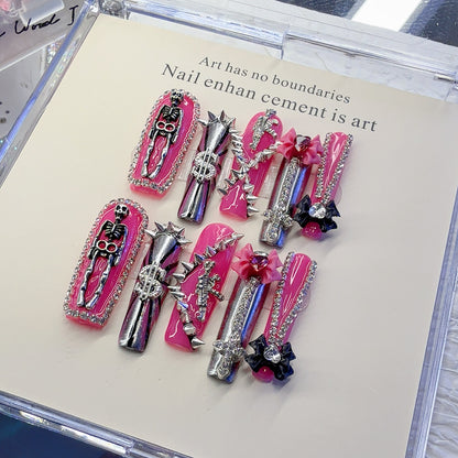 Gothic-Themen Press-On Nagelkunst Set