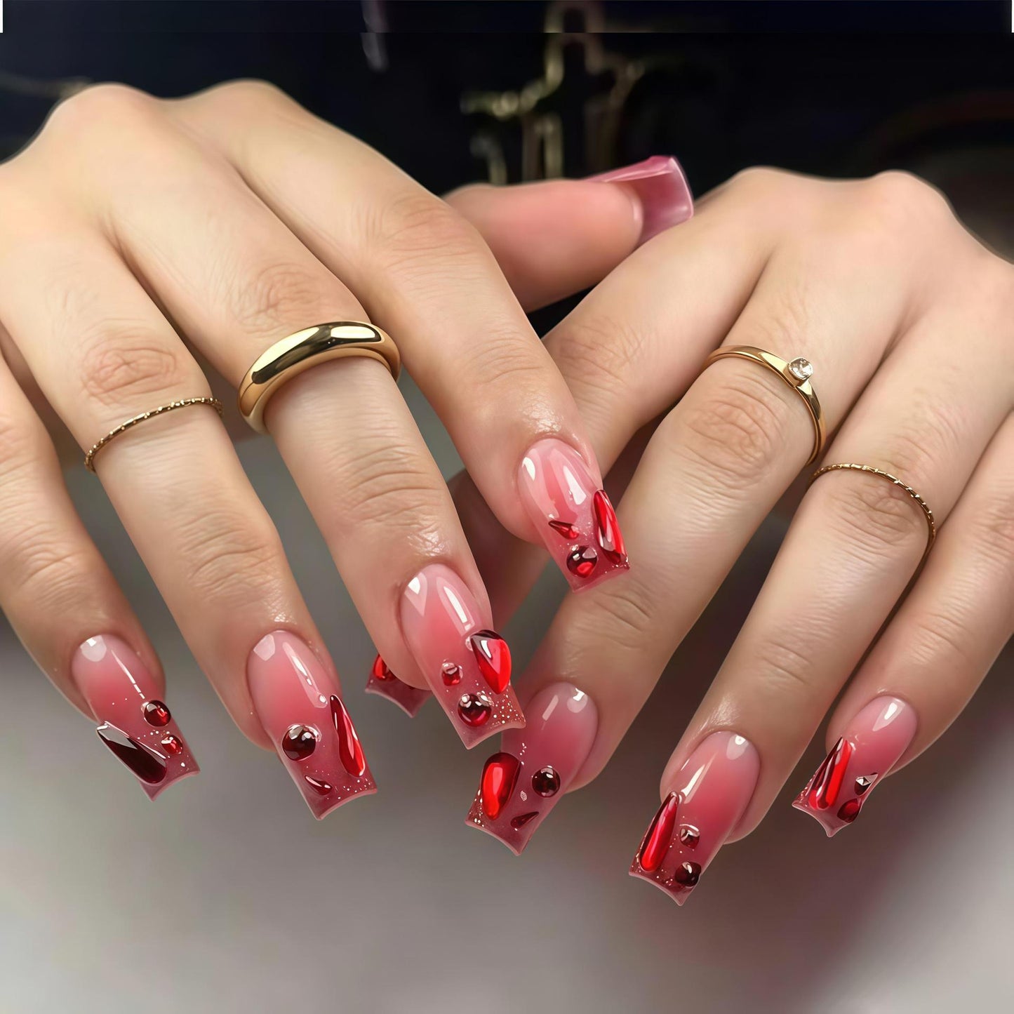 Künstlerische dekorative Gel-Nagelverlängerungen Brehn