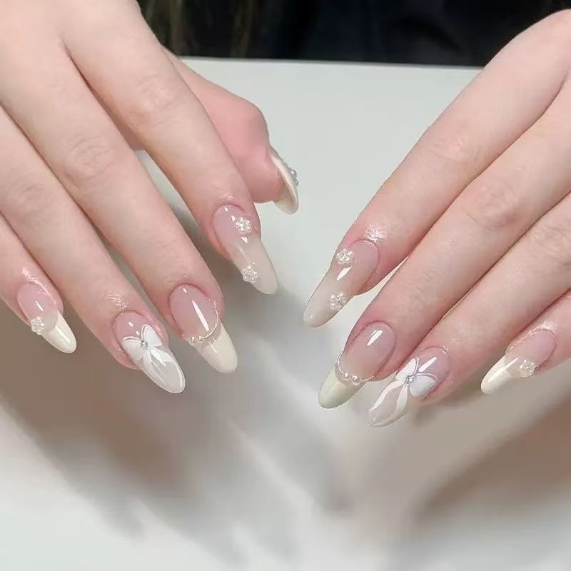 Dekorative Glitter Ombre Press-On Nägel Brehn