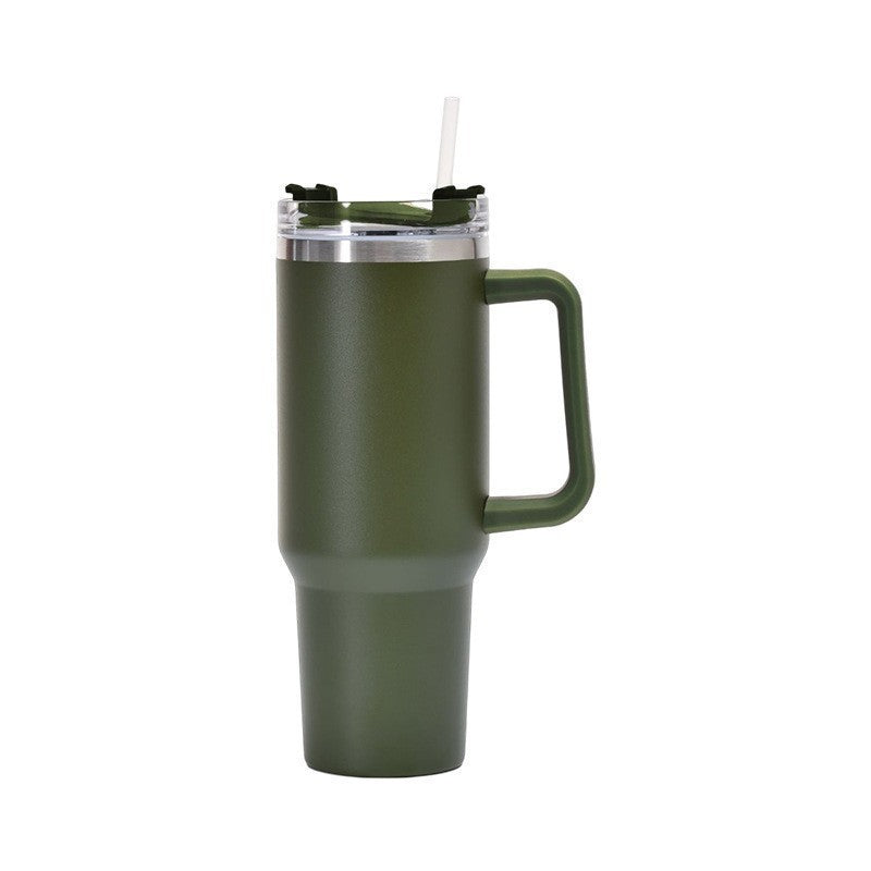 Damen Isolierter Trinkbecher mit Handgriff und Strohhalm Brehn