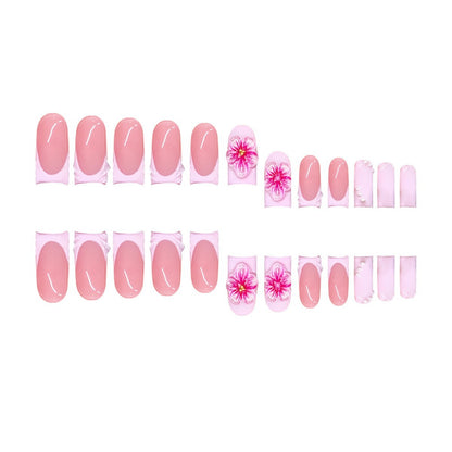 Premium 3D Floral Press-On Nagelkunst Brehn