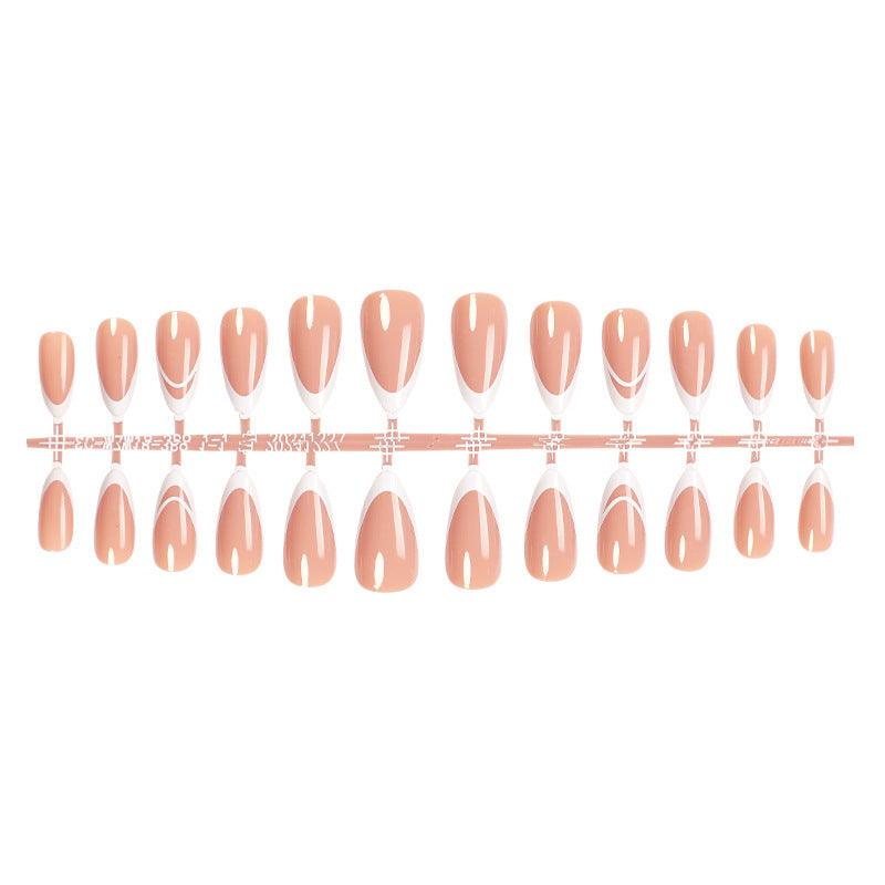 Elegantes Press-On-Nagel-Set mit französischem Spitzen-Design Brehn 1788496283