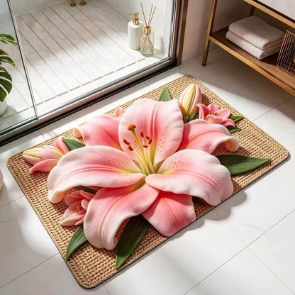 Elegante florale dekorative Badmatte