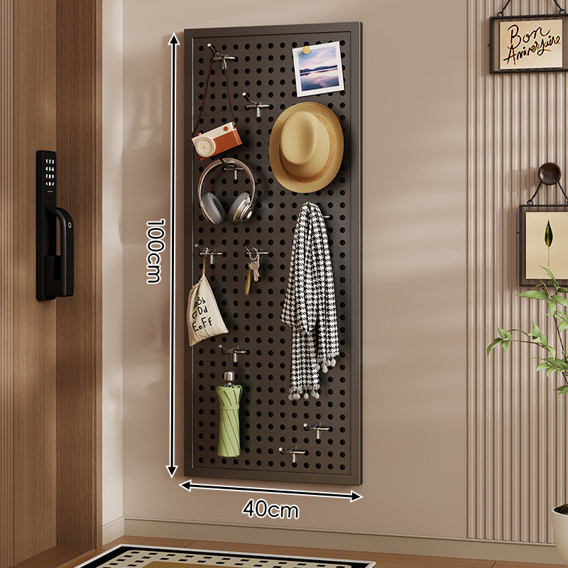 Wandmontierter großes perforiertes Metall-Lochplatte-Organizer-Panel für Eingangsbereich
