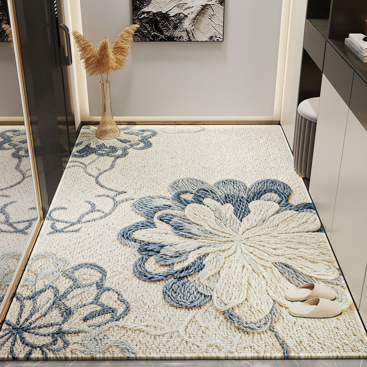 Blumendesign Teppich für den Innenbereich