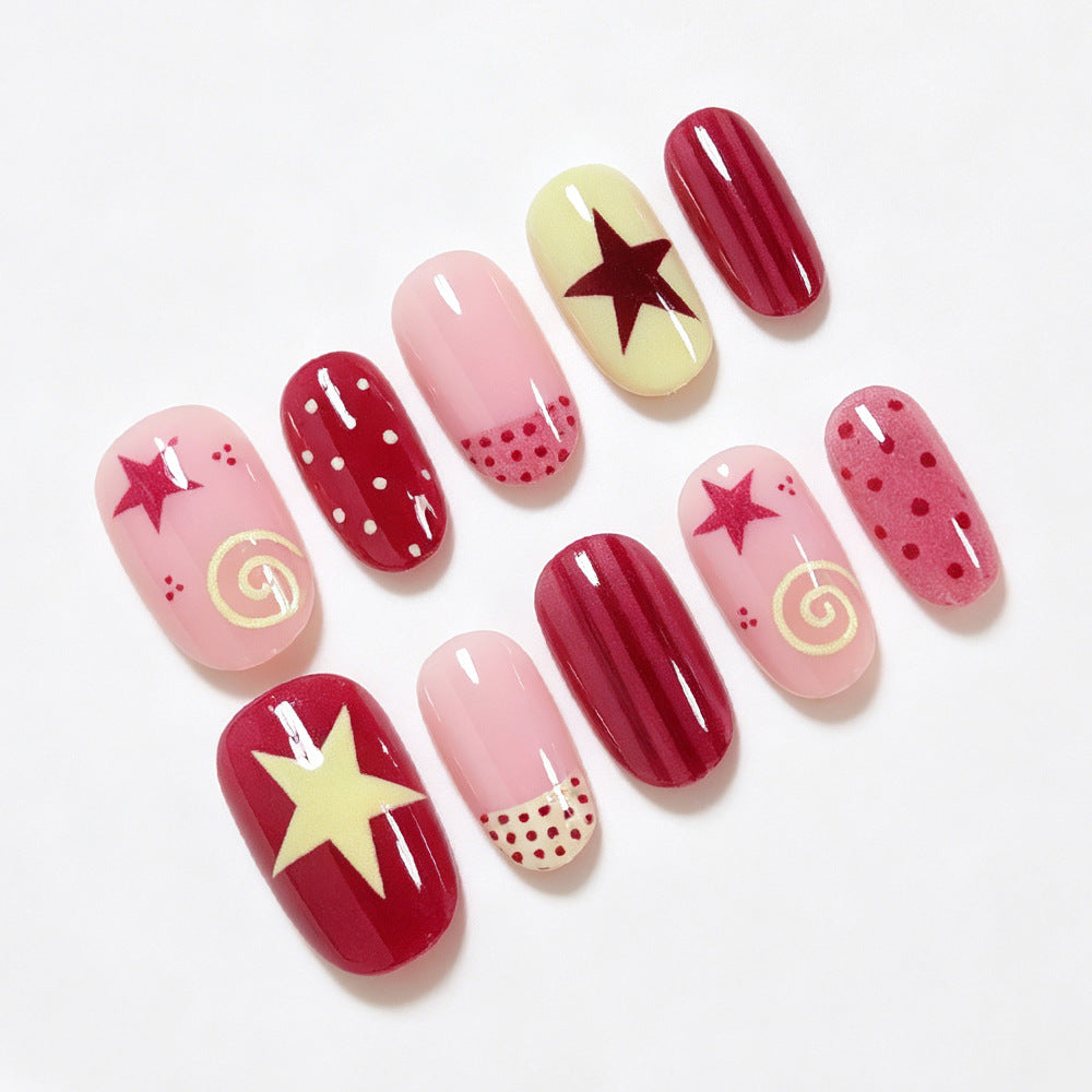 Kreatives Design Press-On Nagelkunst Brehn