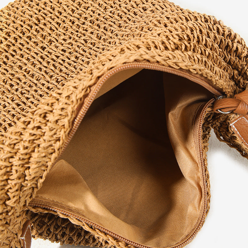 Damen Handtasche aus geflochtener Baumwolle mit komfortablem Schulterriemen Brehn