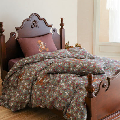 Umkehrbare Patchwork-Baumwolle Quilt Bettbezug Set