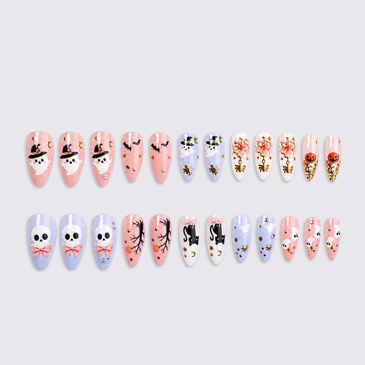 Halloween-Themen Press-On Nagelkunst Set Brehn 1788495348