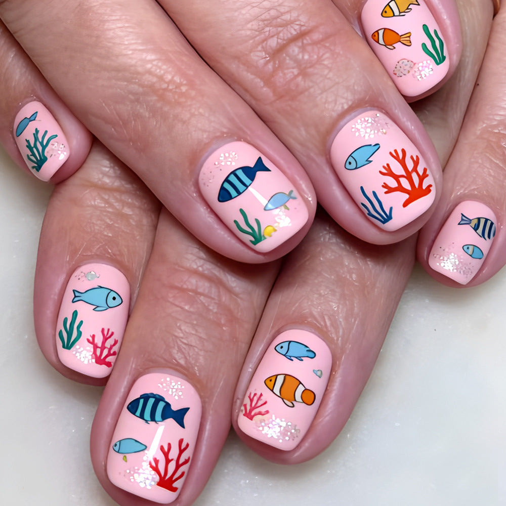 Verspielt Ozean-Themen Nagelkunst Brehn