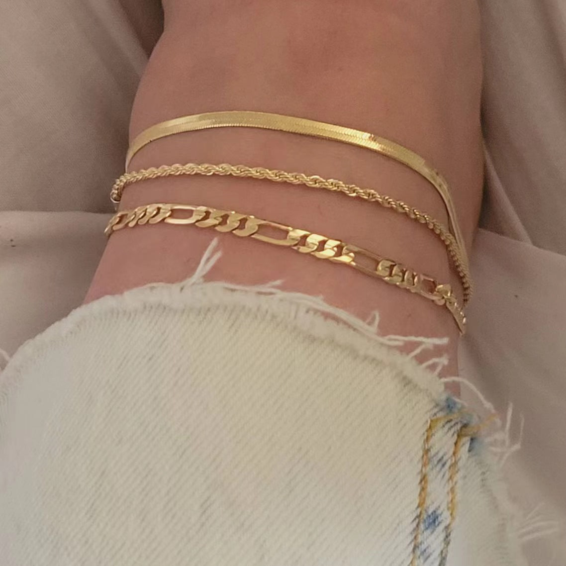 Elegante Drei-Strang-Link-Armbanduhr Brehn
