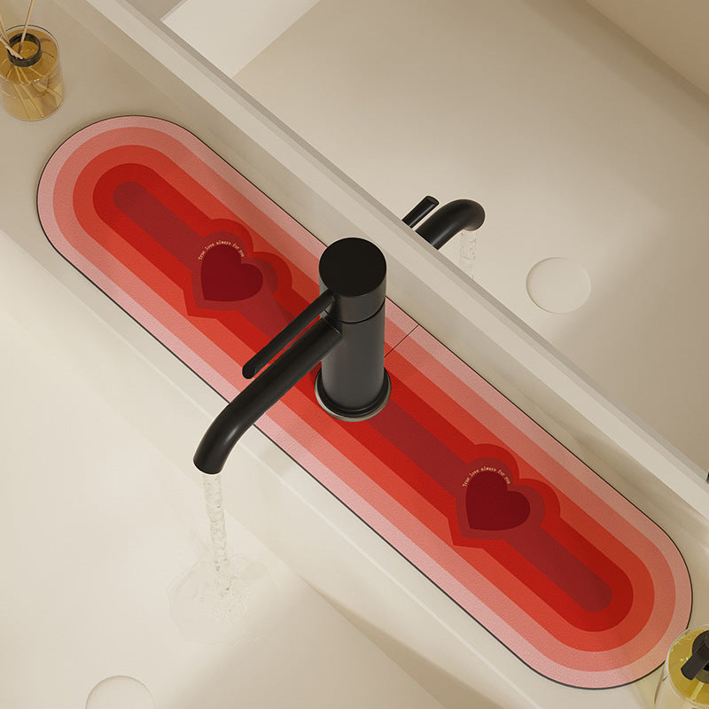Non-Slip Decorative Vanity Sink Runner Mat