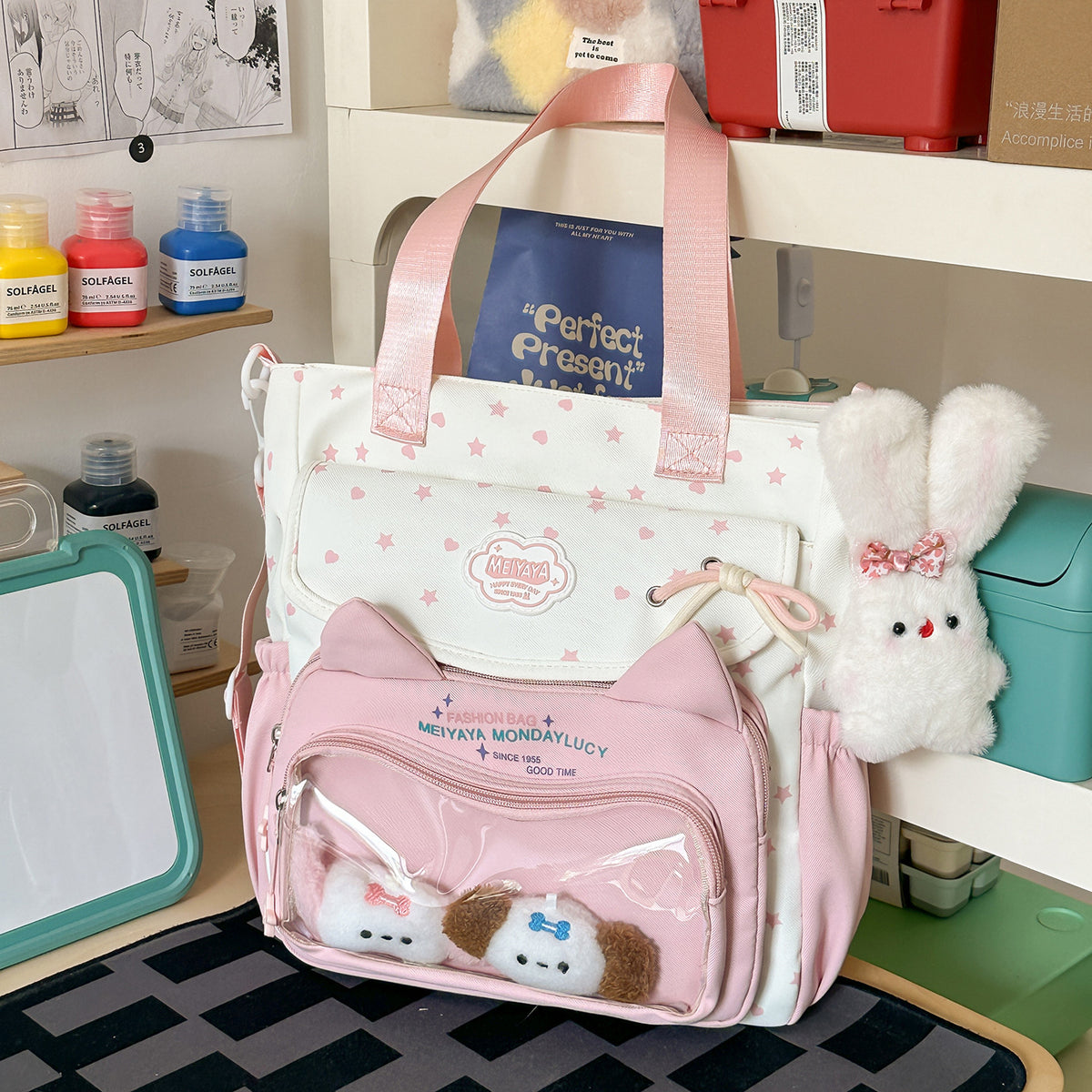Stylische Wasserfeste Sternmuster Rucksack Brehn