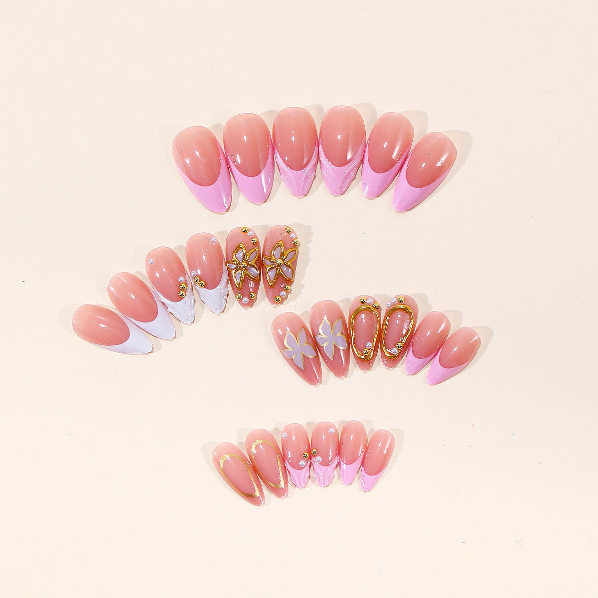 Luxus 3D Blumen Nagelkunst Verlängerungen Brehn