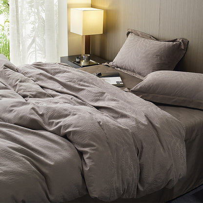 Gwaschene Baumwoll-Leinen Texturiertes Bettbezug-Set mit Matelassé-Finish und Kopfkissenbezügen