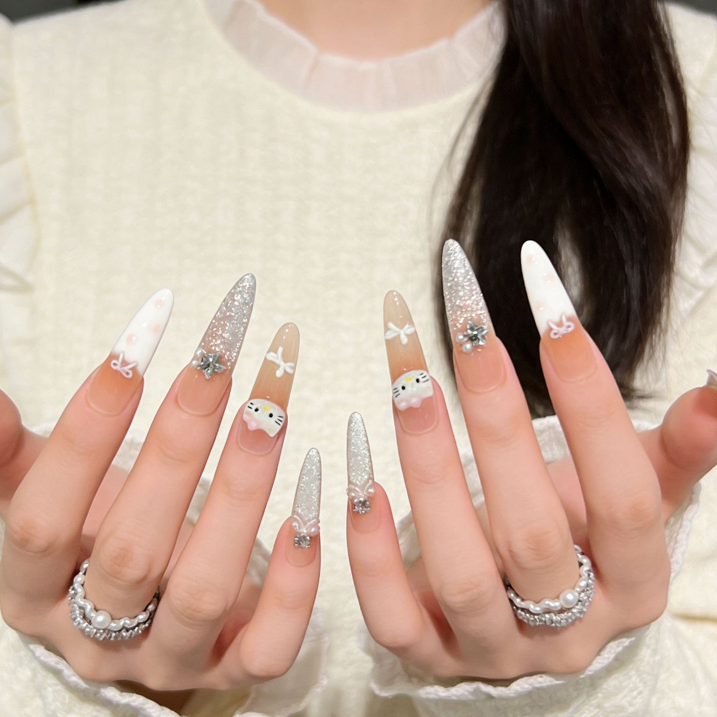 Dekorative Premium Press-On Nagelverlängerungen Brehn