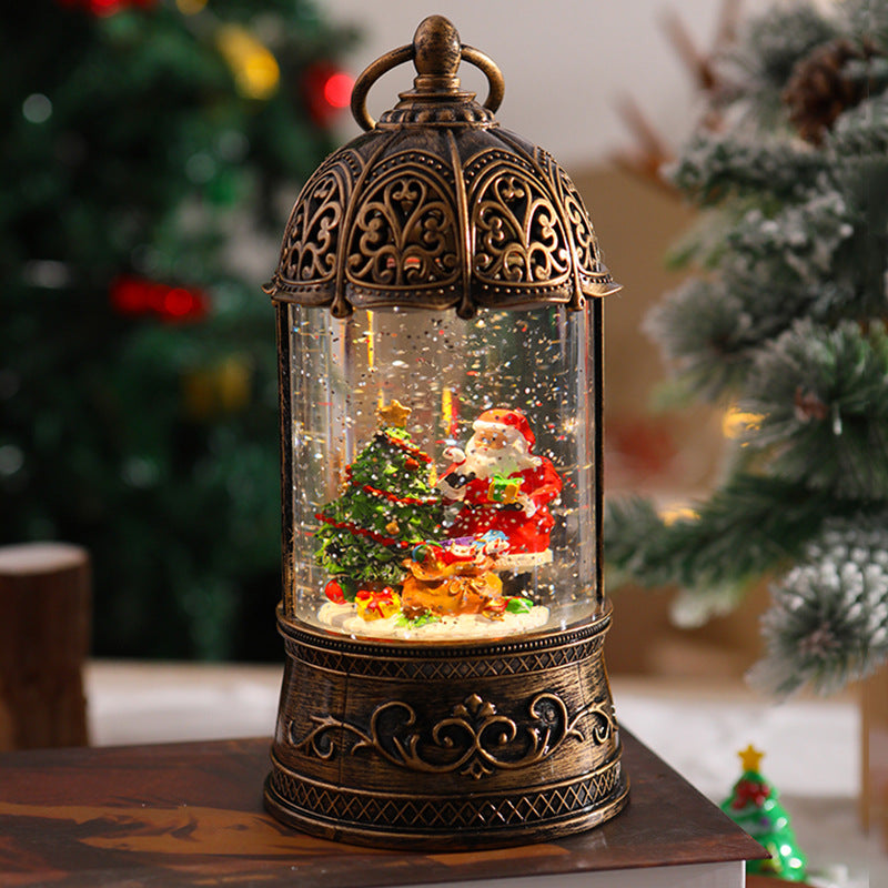 Elegante Weihnachtslaterne mit Schneekugel Brehn