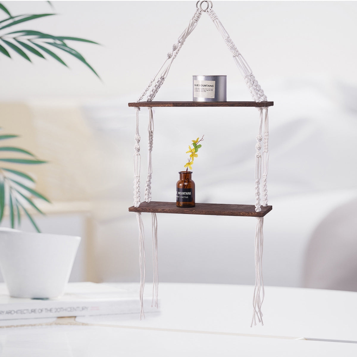 Macramé Schwimmendes Regal Organizer