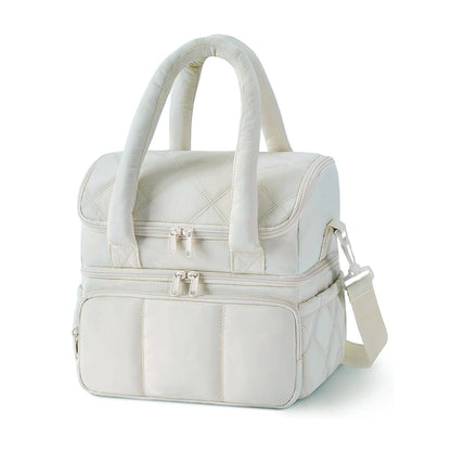Damen Isolierte Kühltasche mit mehreren Fächern und abnehmbarem Schultergurt Brehn