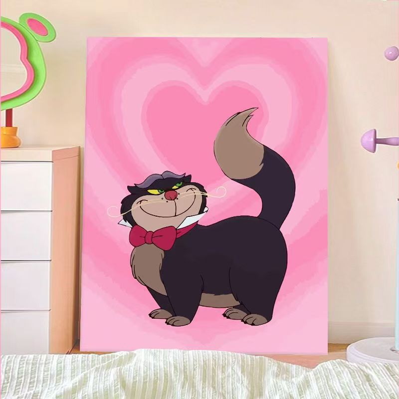 Verspielt Cartoon Katze Wandkunst Brehn
