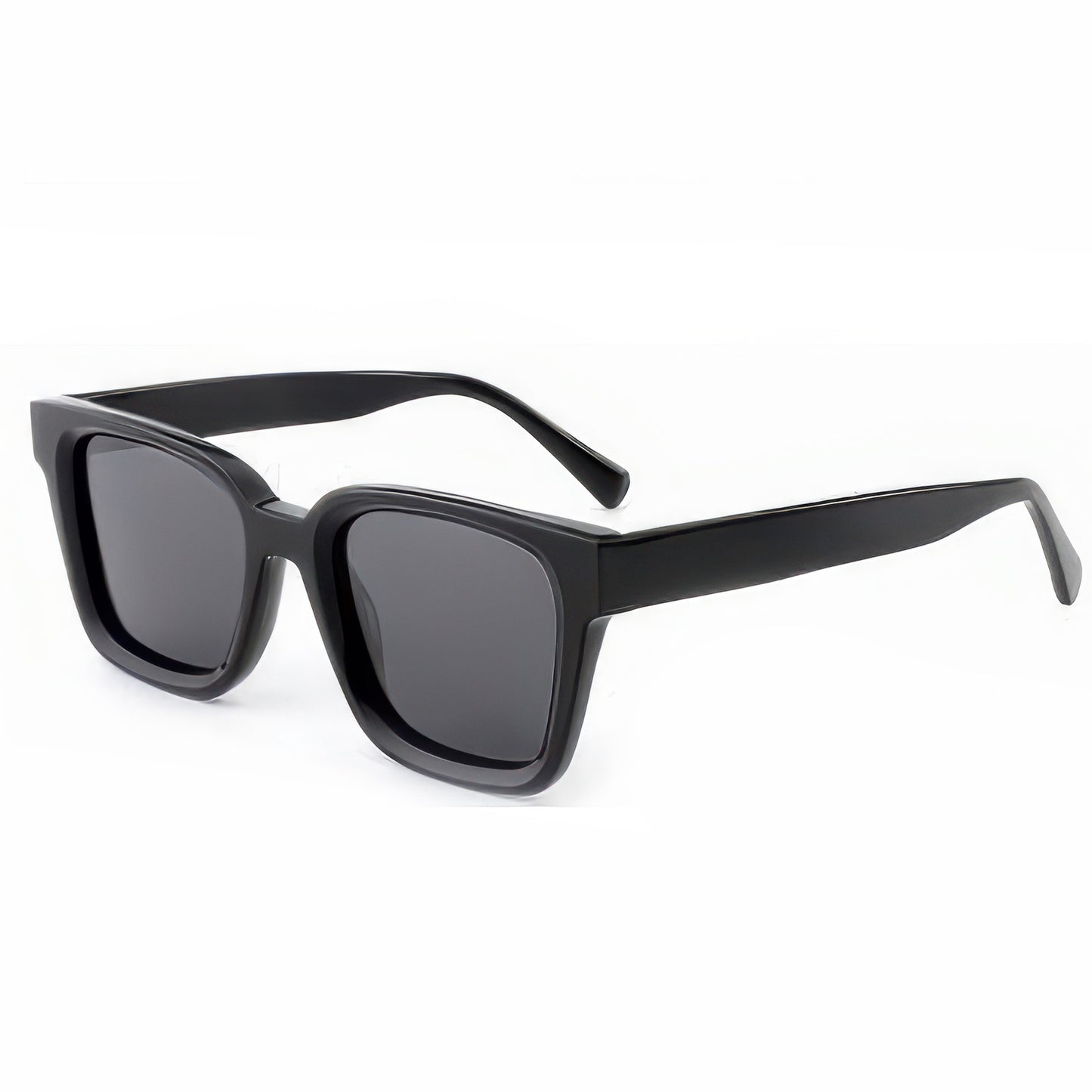 Damen modische quadratische Sonnenbrille mit transparentem Kunststoffrahmen und polarisierten Gläsern Brehn
