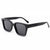 Damen modische quadratische Sonnenbrille mit transparentem Kunststoffrahmen und polarisierten Gläsern Brehn