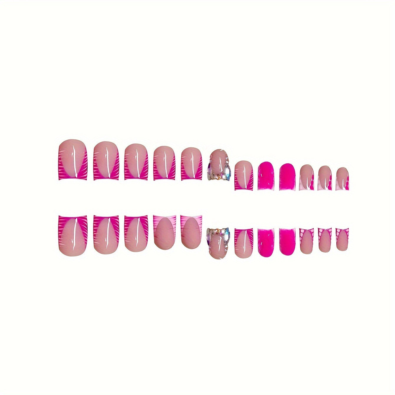 Künstlerisches Press-On Nagelset Brehn