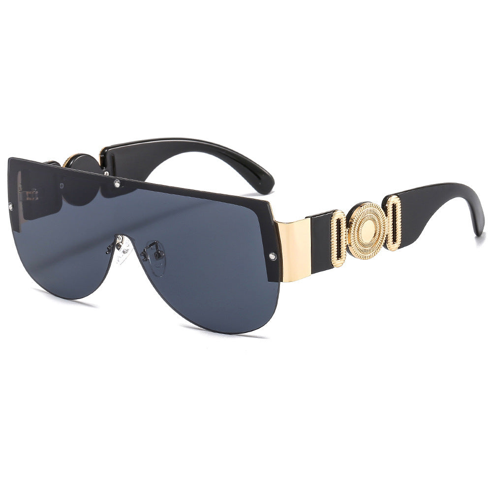 Damen oversized Sonnenbrille mit luxuriösem Goldakzent Brehn