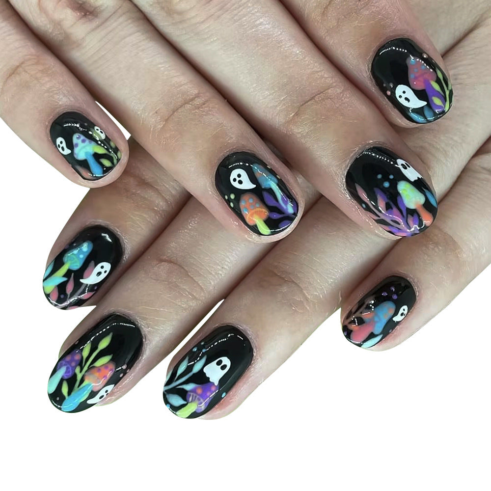 Verspielt Geister-Themen Press-On Nagelkunst Brehn