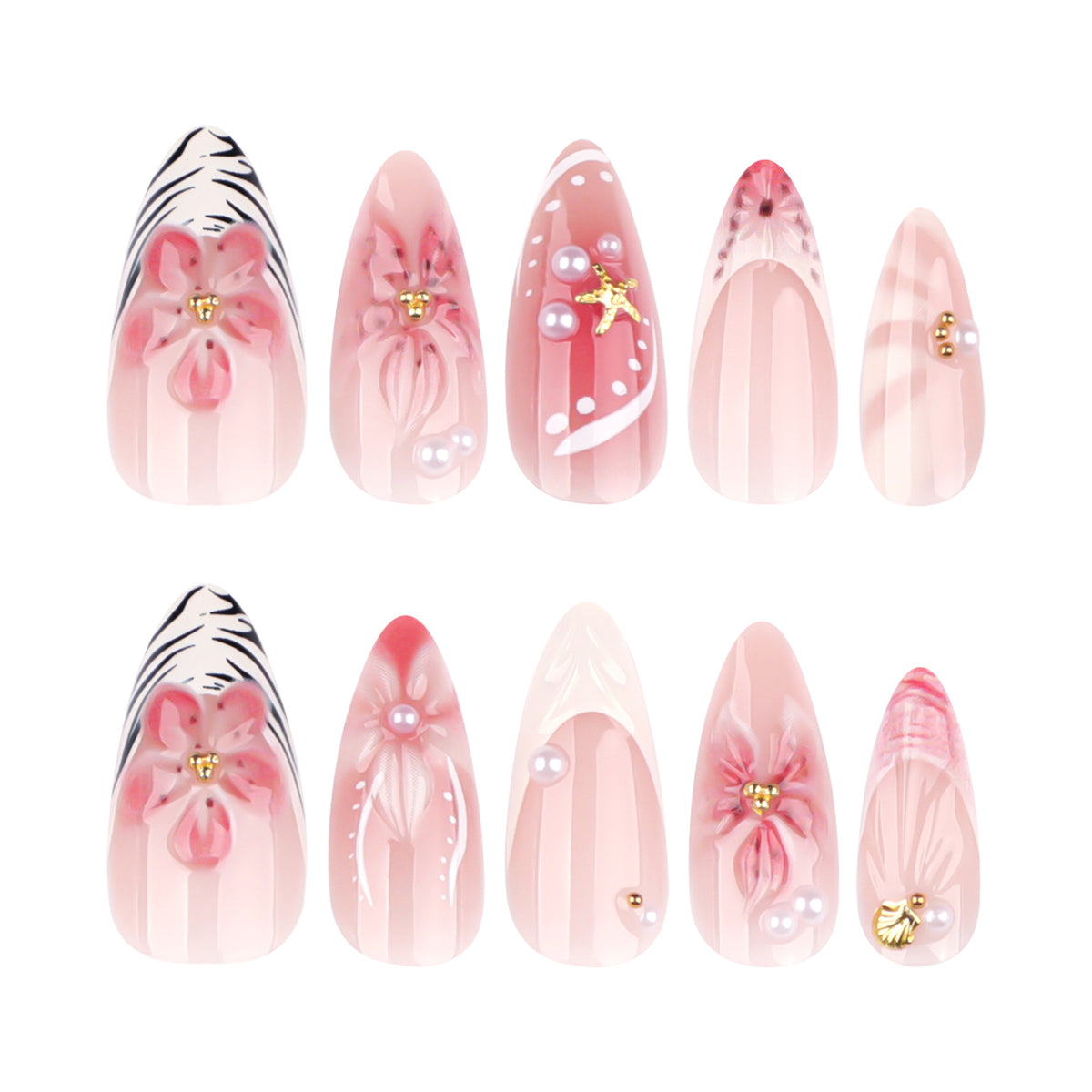 Kunstvolle Nagelkunst mit floralen und eleganten Akzenten Brehn