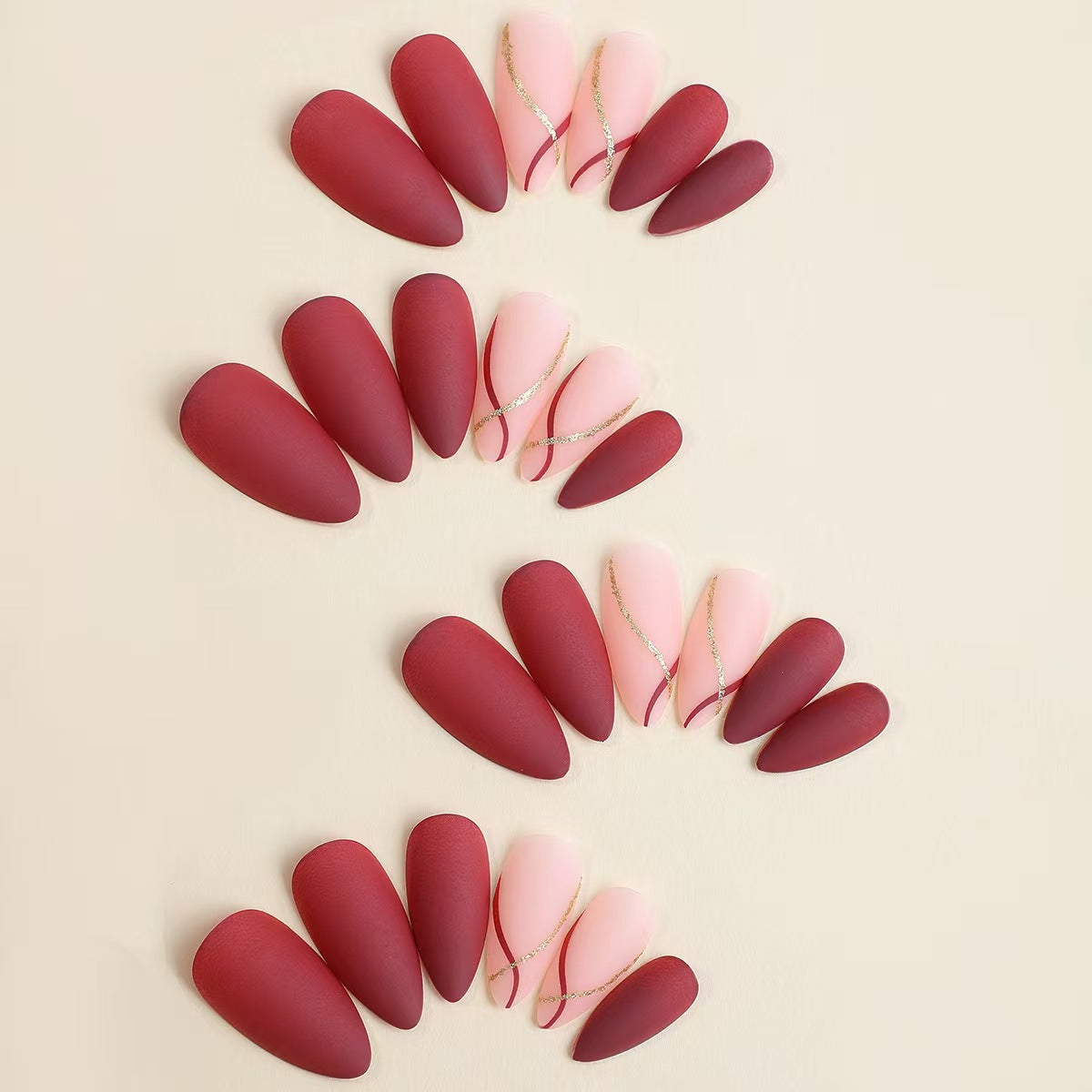 Elegante Stiletto Press-On Nagelset Brehn