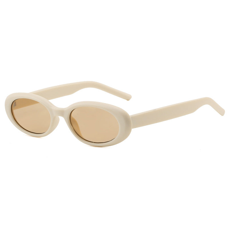 Damen ovale Sonnenbrille mit transparentem Effekt und UV-Schutz Brehn