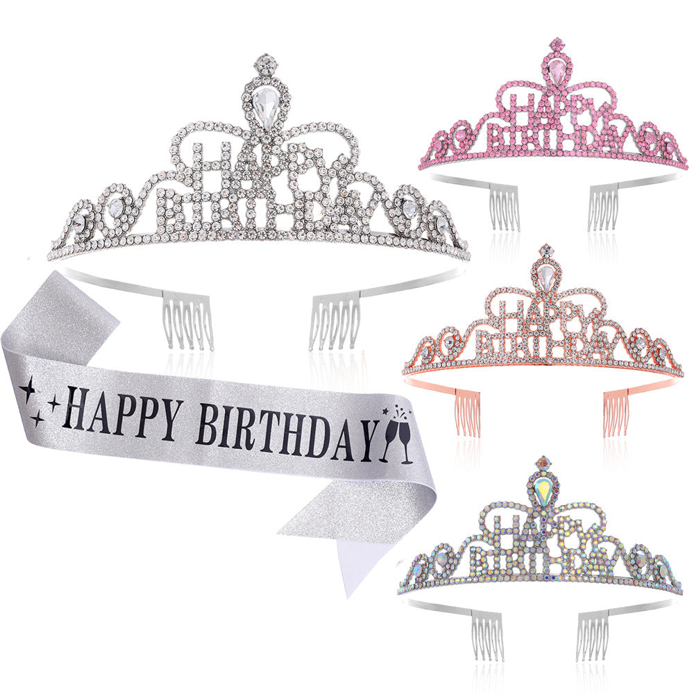 Damen Funkenkrone mit „Happy Birthday“ Schriftzug Brehn