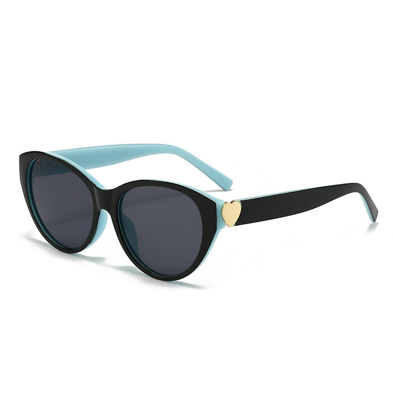 Damen Cat-Eye Sonnenbrille mit Herzmotiv Brehn