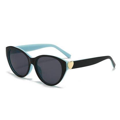 Damen Cat-Eye Sonnenbrille mit Herzmotiv Brehn