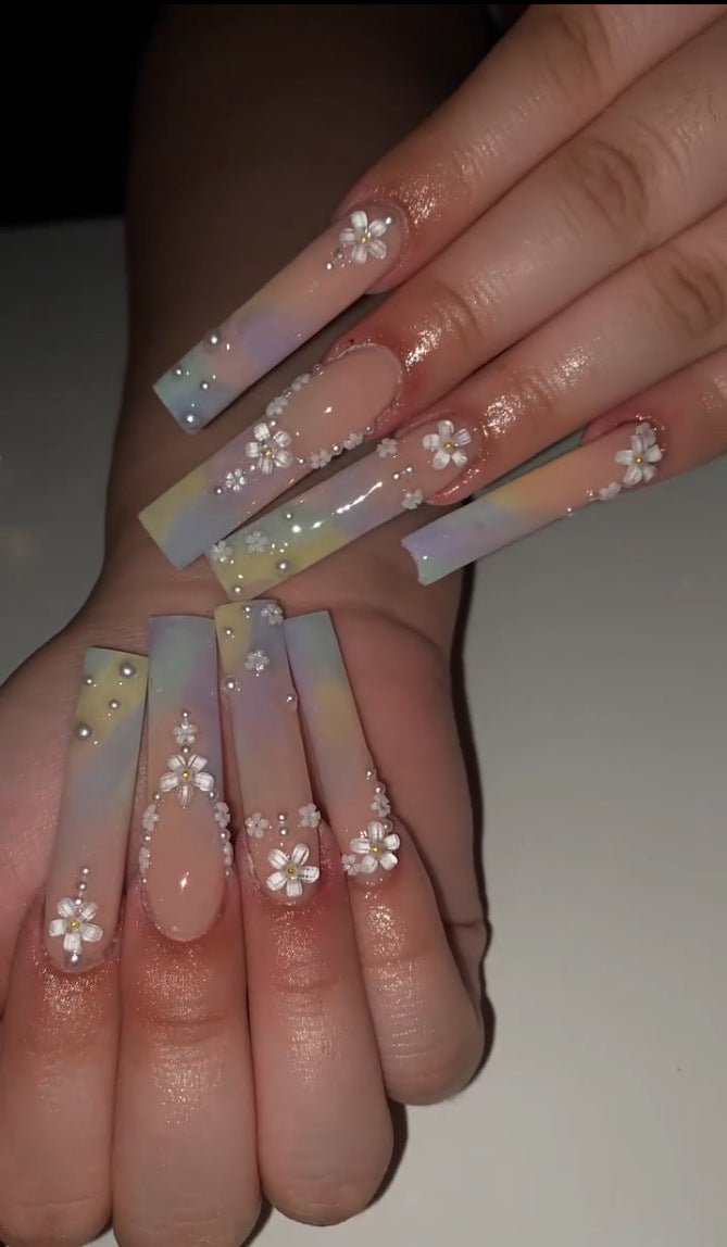 Blumeninspirierte Press-On Nagelset Brehn 1789085994