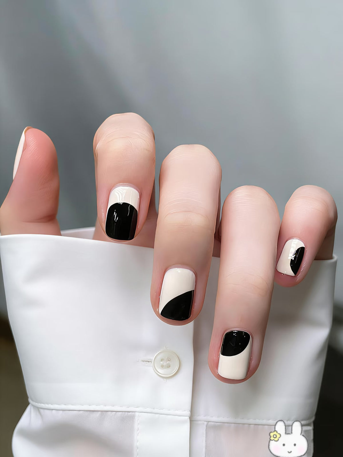 Abstract Geometrisches Press-On Nagelkunst Set
