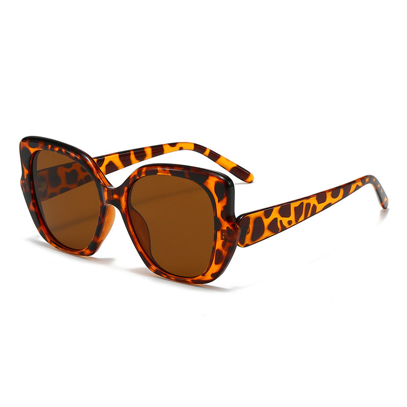 Damen oversized modische Sonnenbrille mit geschwungenem Rahmen Brehn
