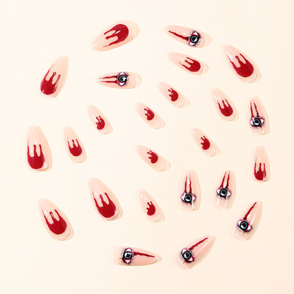 Horror Eye-inspirierte Stiletto-Nagelkunstverlängerungen Brehn