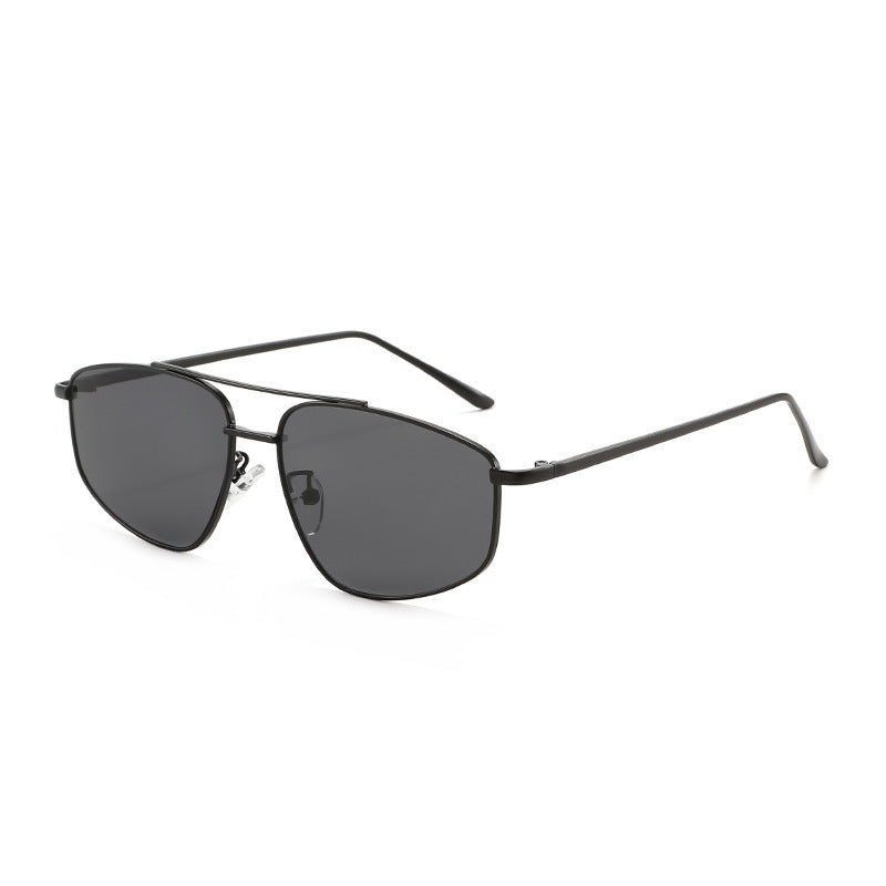 Damen geometrische Sonnenbrille mit hochwertigem Metallrahmen und polarisierenden Gläsern Brehn