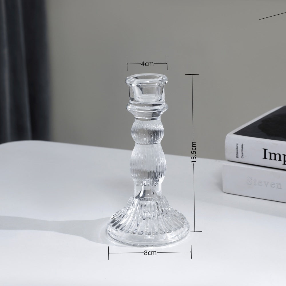 Hochgepresster Glas-Dekor-Kerzenständer Brehn