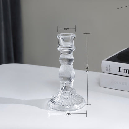 Hochgepresster Glas-Dekor-Kerzenständer Brehn
