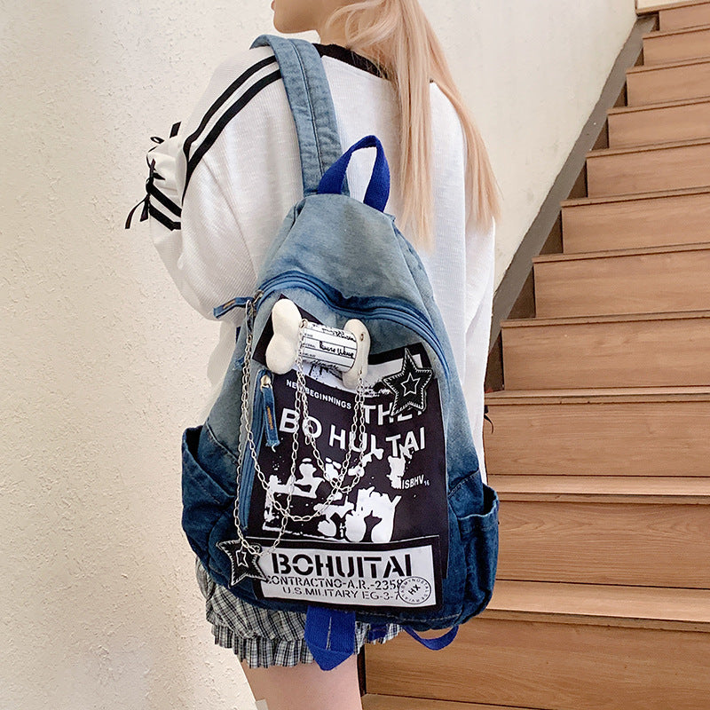 Lässiger Grafischer Druck Schulrucksack Brehn