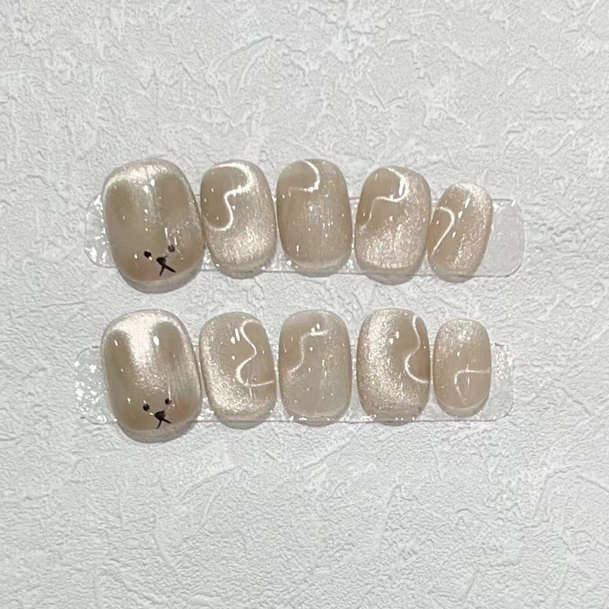 Verspieltes tierisches Druck-Nagelset Brehn