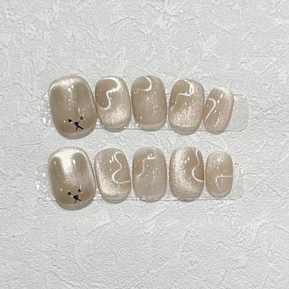 Verspieltes tierisches Druck-Nagelset Brehn