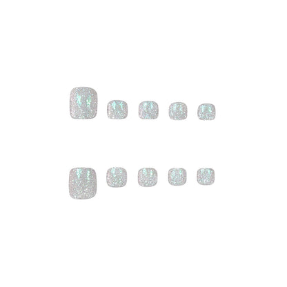 Premium Glitzernde Pediküre Nagelkunst Brehn