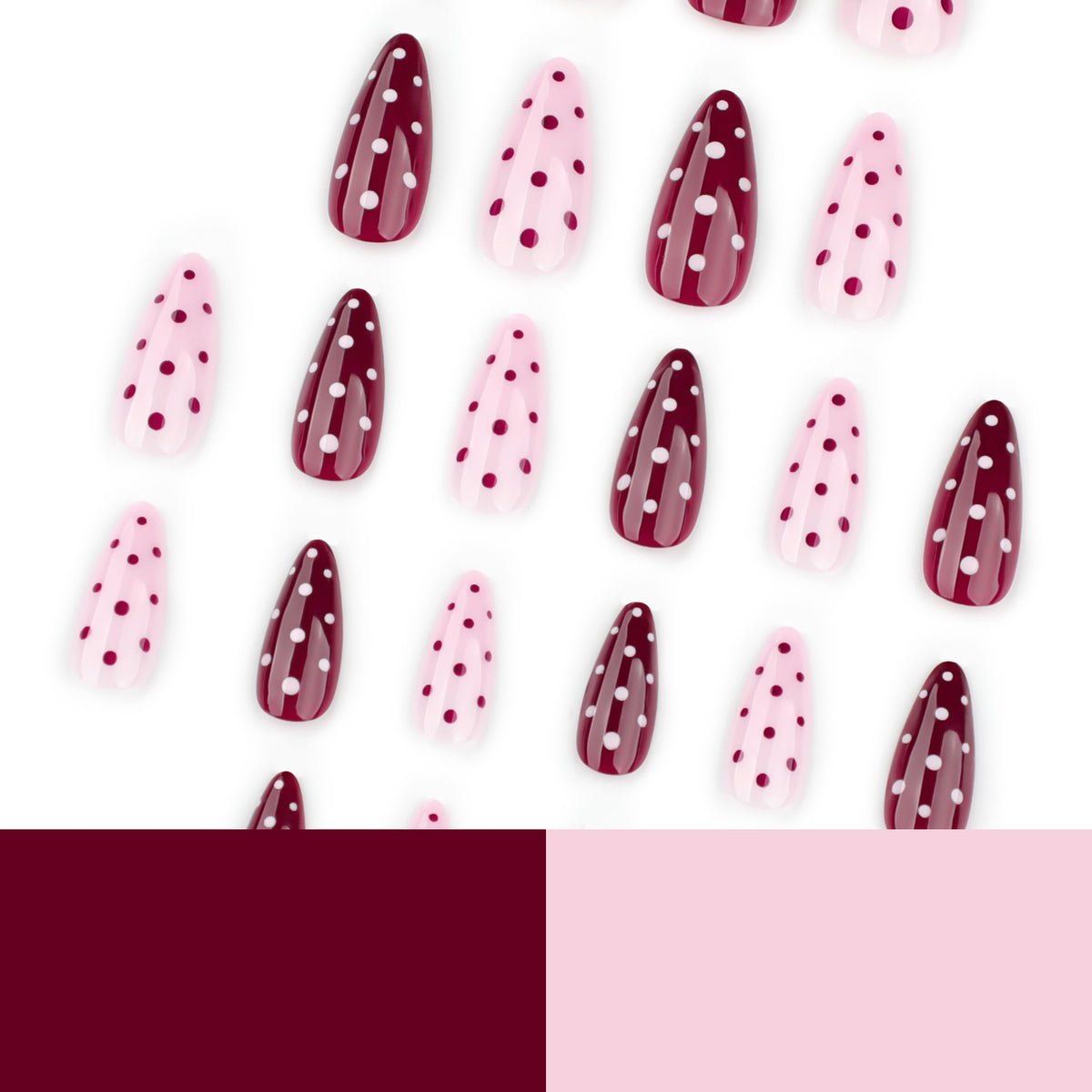Kunstvolle Nagelverlängerungen mit Punkten und Eleganten Akzenten Brehn
